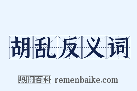 胡乱反义词是什么意思的图片